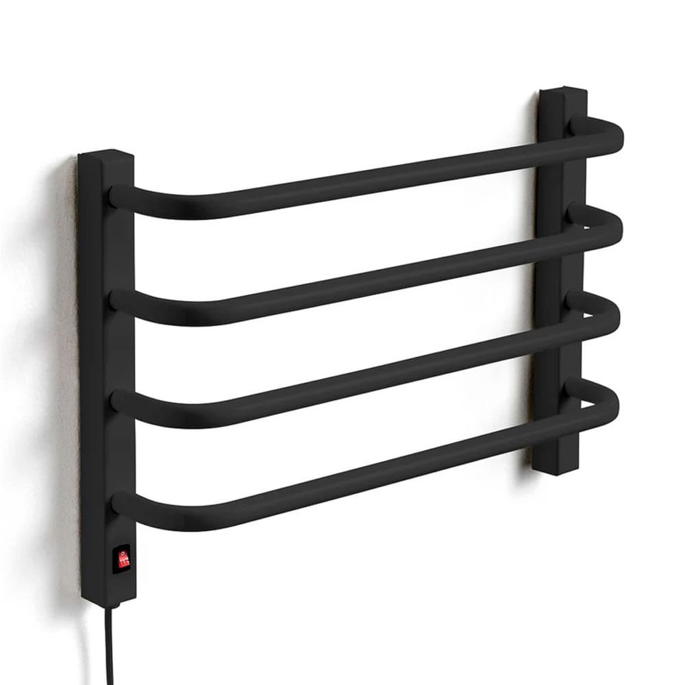 Toalheiro Termico para 1 Toalha 220V Fio Esquerdo Preto Flape 49263_0